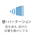 壁・パーテーション 音を遮る、室内の反響を静かにする